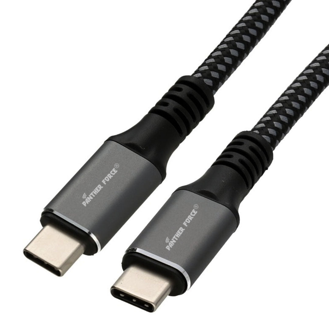 Panther Force 65W Type-C to Type-C Cable 2M - PF173 - Fast Charging & High-Speed Data Transfer Panther Force 65W Type-C to Type-C Cable 2M - PF173 - Fast Charging & High-Speed Data Transfer